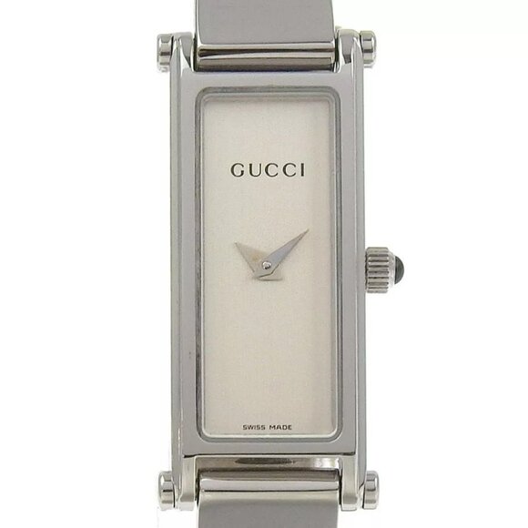 GUCCI Bangle watch Watches 1500L SilverDial Stainless Steel Quartz Analog ...
